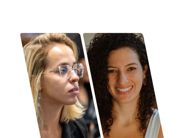 Da esquerda para a direita, Larissa Malta e Marina Amorim, no episódio 5